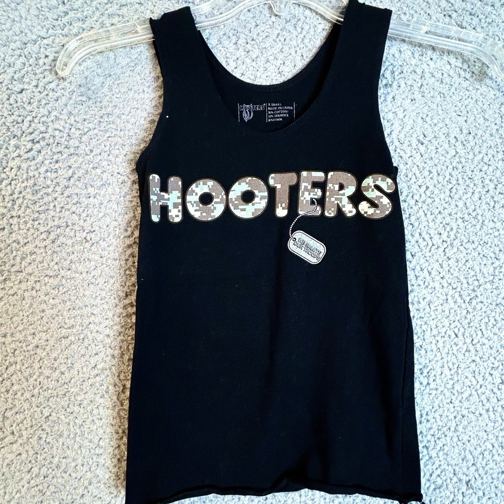 Hooters Black Camo Uniform Tank Top Original Size XS